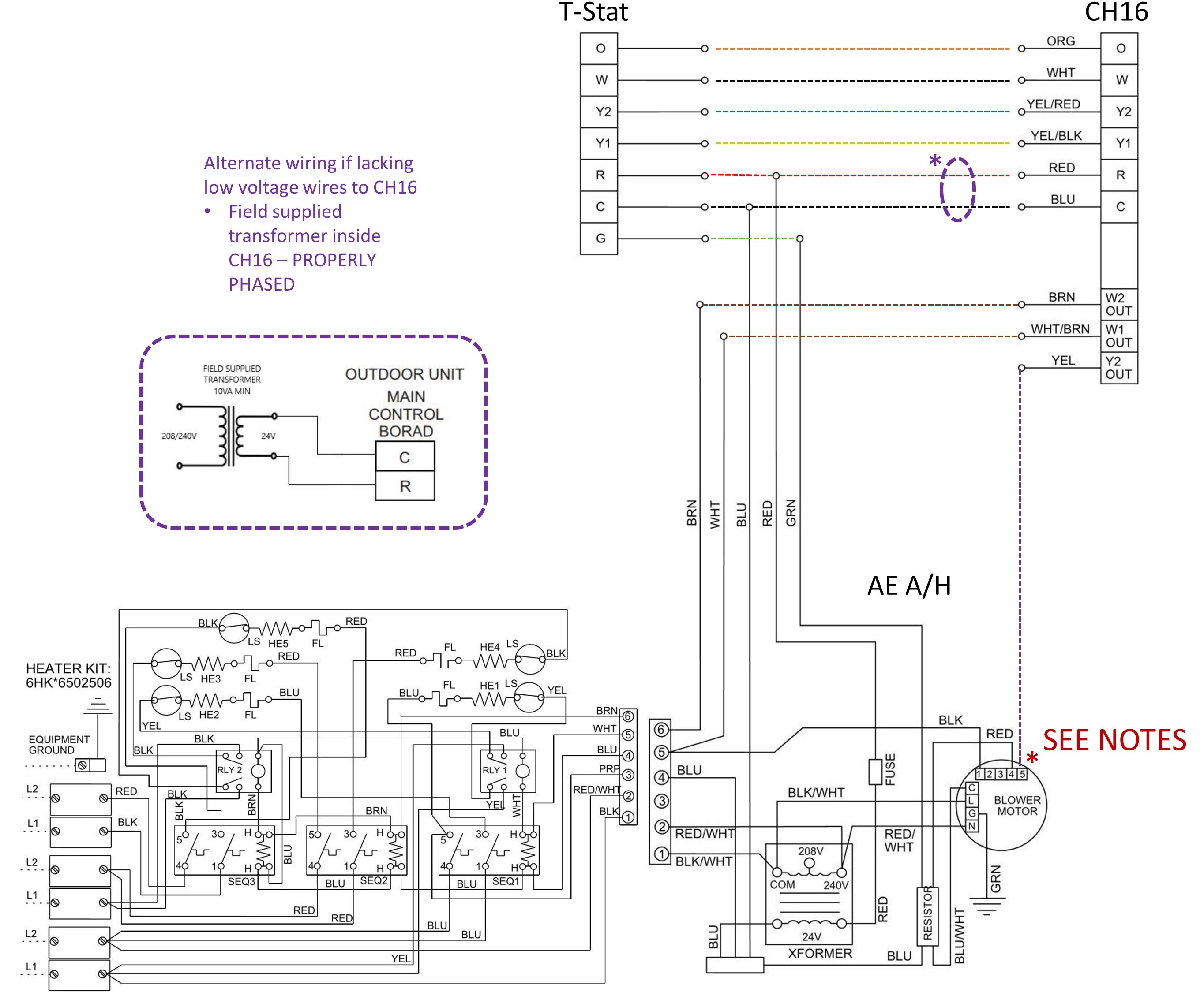 CH16 with AE Air Handler with 25Kw and 3H2C TStat – Johnstone Supply ...