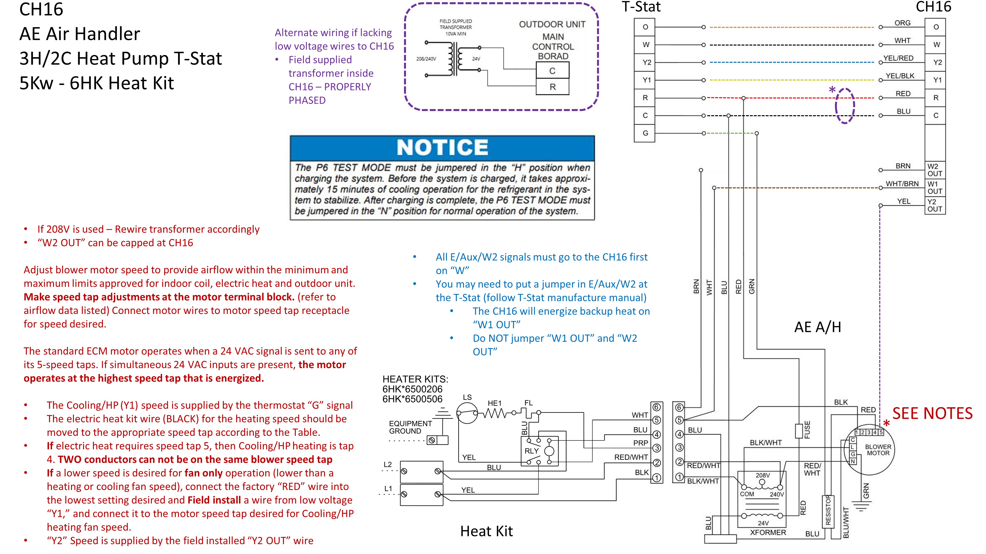 CH16 with AE Air Handler with 5Kw and 3H2C TStat – Johnstone Supply Support