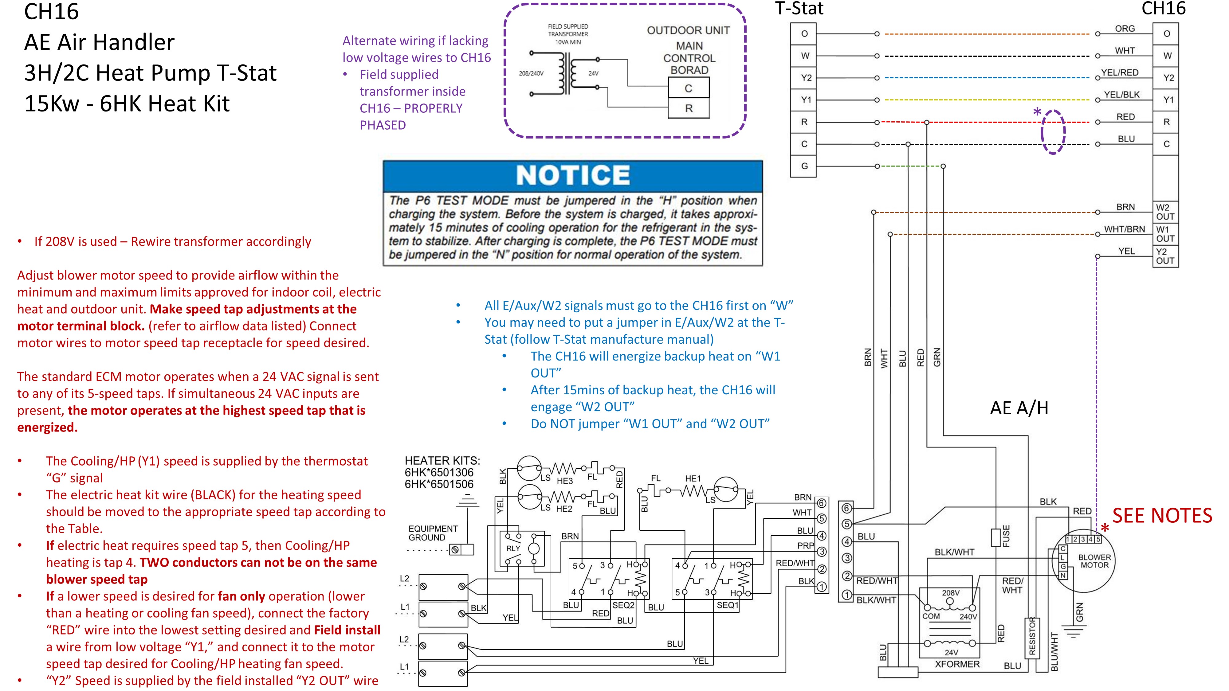 CH16 with AE Air Handler with 15Kw and 3H2C TStat Johnstone Supply
